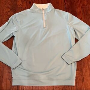 Peter Millar Perth Performance 1/4 Zip Pullover Mens Large Stretch Green